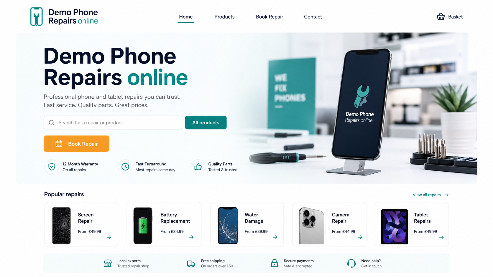 Automotive dealer website theme preview